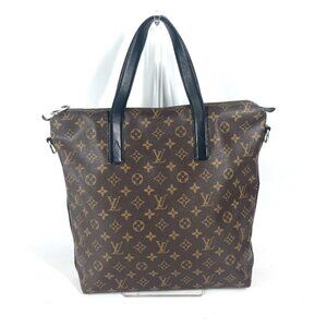 LOUIS VUITTON Black Monogram Canvas Tote Bag